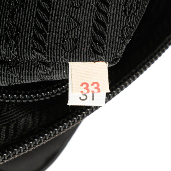 Prada Saffiano Triangle Logo Plate Crossbody Bag Black - Picture 9 of 10